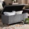 Baxton Studio Kaylee Grey Velvet Upholstered Tufted Storage Ottoman Bench 160-9934 - alternate 9